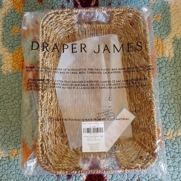 Brand new in bag Draper James woven sea grass tray - Picture 1 of 3